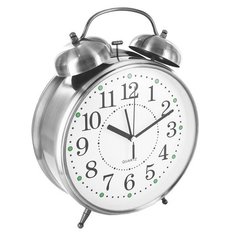 Часы Эврика CBS001-003C10 - Часы Будильник Гигант Nickel