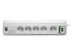 Сетевой фильтр APC Essential 5 Sockets 2xRJ-11 1.8m White PM5T-RS A.P.C.