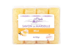 Мыло марсельское La Cigale с медом 4шт по 100g 50421