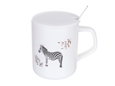 Кружка Эврика Зоопарк Зебра 360ml 30278