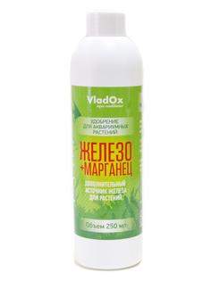 Средство Vladox Железо + марганец 83105 - Высокоэффективное удобрение для устранения дефицита железа в аквариуме с живыми растениями 250ml