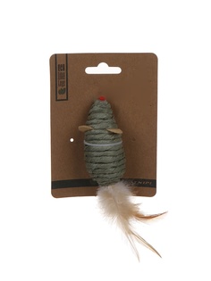 Игрушка для кошек Mon Tero Эко мышь с кошачьей мятой 7.6cm Green 51495