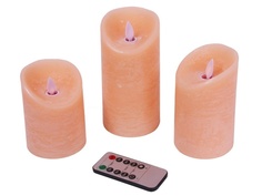 Светодиодная свеча Peha Magic Мерцающие 3шт Pink MB-20294