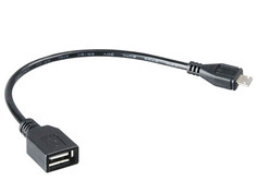 Аксессуар Akasa MicroUSB Male - USB Type-A Female OTG AK-CBUB25-15BK