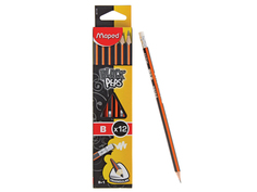 Карандаш чернографитный Maped Black Peps B 12шт 851724