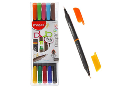 Набор капиллярных ручек Maped Graph Peps 0.4mm 5шт 10 цветов 749250