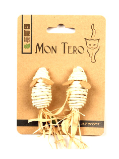 Игрушка для кошек Mon Tero Эко Мышь с кошачьей мятой 2шт Beige 51483