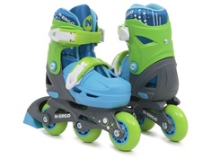 Коньки N.Ergo N-069 2 in 1 р.XS 26-29 Green-Blue