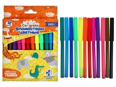 Фломастеры Calligrata 12 цветов 5483634