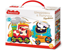 Настольная игра Десятое Королевство Шнуровки и липучки Паровозик Baby Toys 02926