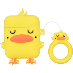 Чехол для наушников Deppa Funny Animals для AirPods Pro, утка, желтый.