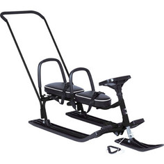 Снегокат Барс 505 TWINS BABY PUSH разборный для двоих, чёрный Bars