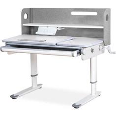 Детский стол Mealux Denver Grey BD-660 G столешница белая, ножки белые с серыми накладками