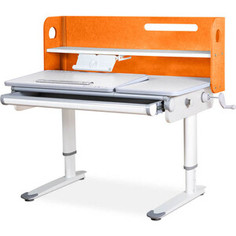 Детский стол Mealux Denver Orange BD-660 OR столешница белая, ножки белые с серыми накладками