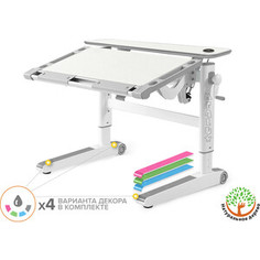 Детский стол Mealux Ergowood - M multicolor TG Energy BD-800 TG/MC energy столешница беленый дуб, накладки на ножках серые