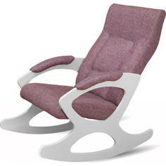Кресло- качалка Мебелик Сорренто ткань лиловый, каркас белый