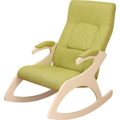 Кресло Мебелик Монти ткань лайм, каркас дуб шампань