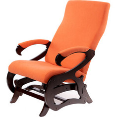 Кресло-маятник Мебелик Верона без вставки ткань оранж/каркас орех