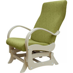 Кресло-маятник Мебелик Турин ткань лайм/каркас дуб шампань