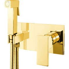 Смеситель для душа Cezares Unika с гигиенической лейкой, золото (UNIKA-DIF-03/24)