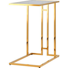 Журнальный столик Stool Group Бостон стекло smoke, сталь золото