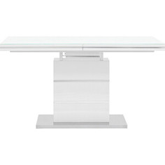 Стол обеденный Stool Group Глазго раскладной глянцевый белый N-115-140-HGW DUAL