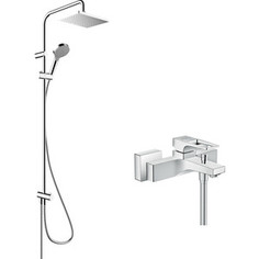 Смеситель для ванны Hansgrohe Metropol с душевым гарнитуром, хром (74540000, 26282000)