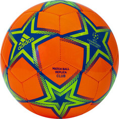 Мяч футбольный Adidas UCL Club Ps арт. GU0203, р.5, ТПУ, 12 пан., маш.сш., оранж-сине-зеленый