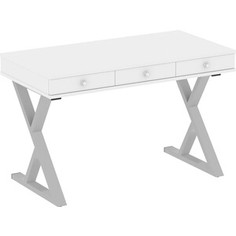 Стол письменный Riva Home Office VR.SP-1-118.M белый бриллиант/серый металл 118x60x75