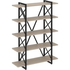 Стеллаж на регулируемых опорах-5 полок Riva Loft VR,L-MST,O-5,8V дуб аттик/черный металл 120x40x165