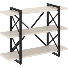 Стеллаж на регулируемых опорах-3 полки Riva Loft VR,L-MST,O-3,8V Денвер светлый/черный металл 120x40x91