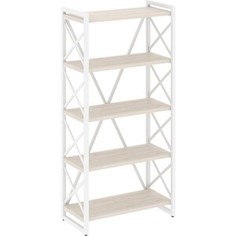 Стеллаж на регулируемых опорах-5 полок Riva Loft VR,L-MST,O-5,8 Денвер светлый/белый металл 80x40x165