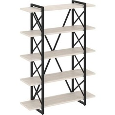 Стеллаж на регулируемых опорах-5 полок Riva Loft VR,L-MST,O-5,8V Денвер светлый/черный металл 120x40x165