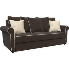 Диван прямой Смарт Гамбург Dark brown еврокнижка Smart