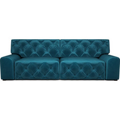 Диван Mebel Ars Милан бархат сине-зеленый /star velvet 43 black green (тик-так) ППУ