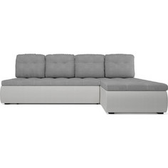 Диван угловой Mebel Ars Кормак рогожка серая (2200/780/1700) ППУ