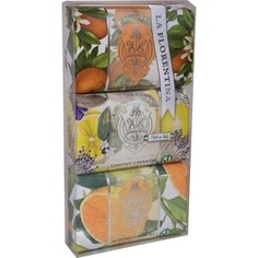 Мыло La Florintina Lemon&Lavender, Mediterranean Orange, Citrus/ Лимон и Лаванда, Средиземноморский апельсин, Цитрус в наборе 3*115 г