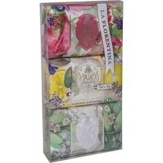 Мыло La Florintina Wild Rose, Lemon & Lavender, Lily of the Valley /Дикая роза, Лимон и Лаванда, Ландыш в наборе 3*200 г
