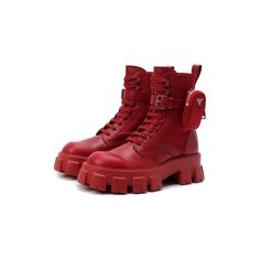 Кожаные ботинки Monolith Prada Linea Rossa