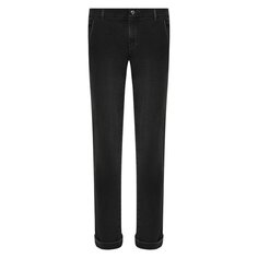 Джинсы с отделкой из кожи аллигатора Zilli