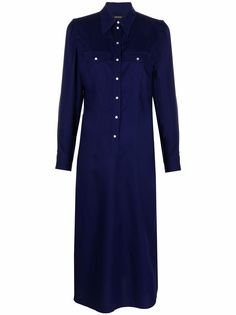 Isabel Marant платье-рубашка длины миди с длинными рукавами