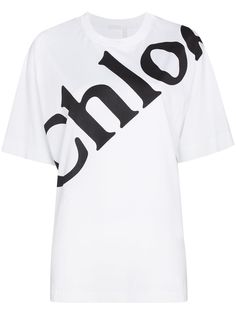 Chloé футболка оверсайз с логотипом