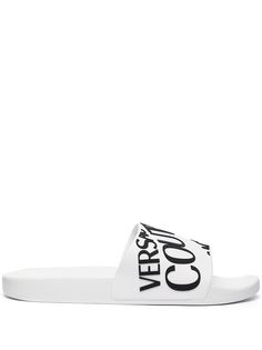 Versace Jeans Couture шлепанцы с тисненым логотипом