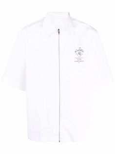 Givenchy рубашка MMW на молнии с короткими рукавами