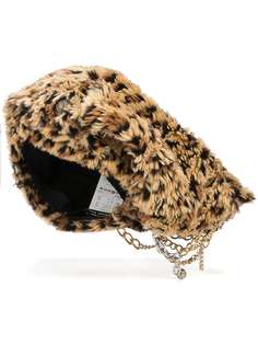 Junya Watanabe шапка из искусственного меха с леопардовым принтом