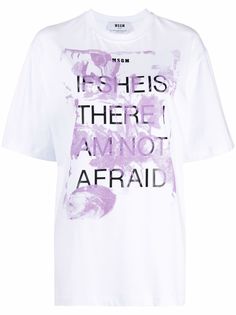 MSGM футболка с принтом