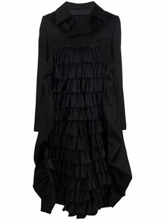 Comme Des Garçons Noir Kei Ninomiya двубортное пальто с оборками