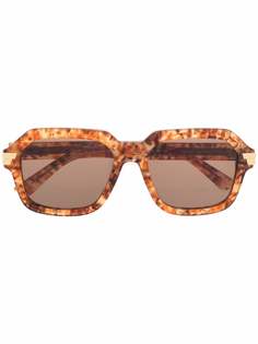 Bottega Veneta Eyewear солнцезащитные очки в массивной оправе