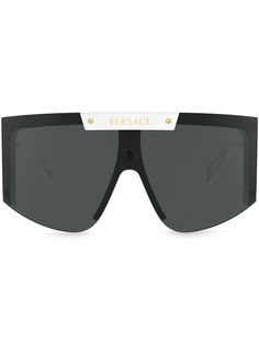 Versace Eyewear солнцезащитные очки-маска Medusina Icon