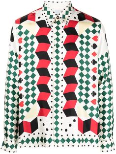 Casablanca рубашка с длинными рукавами и принтом Gameboard